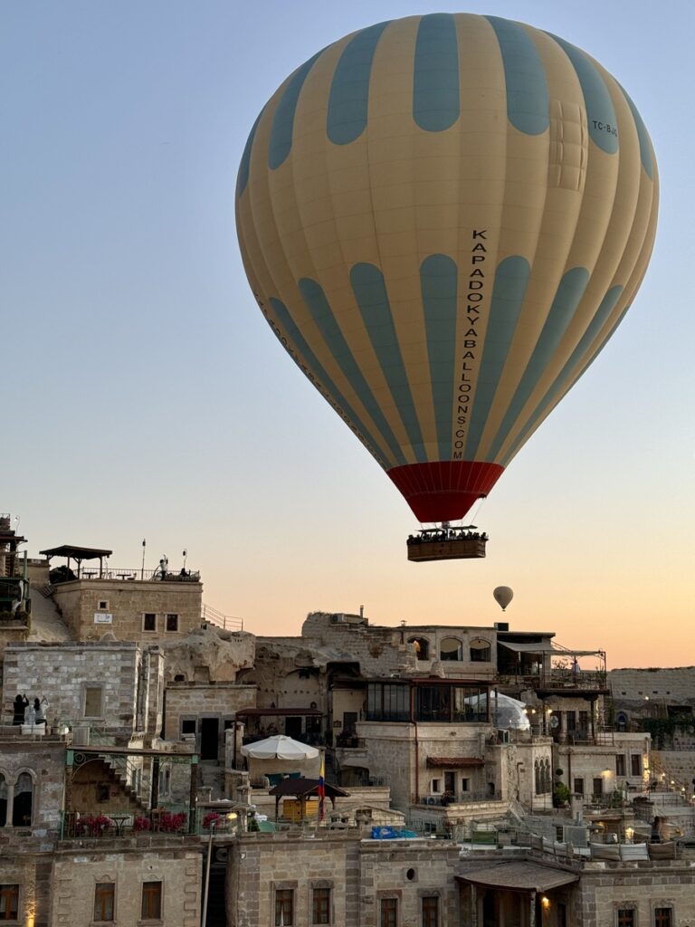 cappadoce montgolfiere en gros plan a goreme