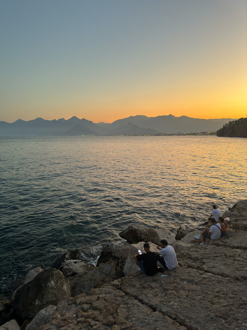 coucher de soleil port antalya