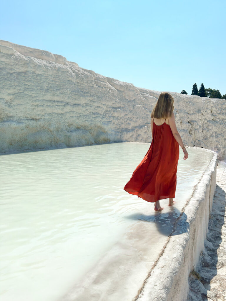 Julie marche bassin Pamukkale