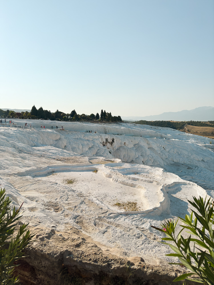 Pamukkale vue sur les bassins